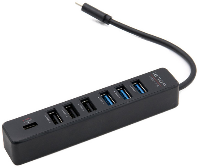 C타입 USB3.0허브 2.0 7포트 Gen1 무전원 유전원 분배기, 1개