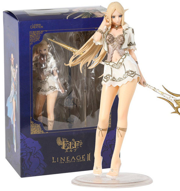 리니지 2 엘프 1/7 스케일 PVC Figure 모델 Brinquedos Collectible Doll