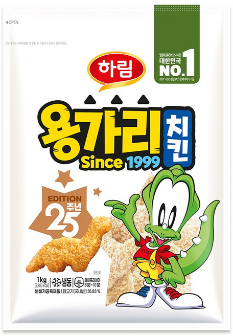하림 용가리치킨 1kg, 1개