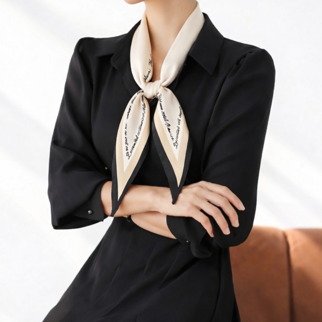 라토브 여성 봄 가을 쁘띠 스카프 트윌리 방도 선물포장