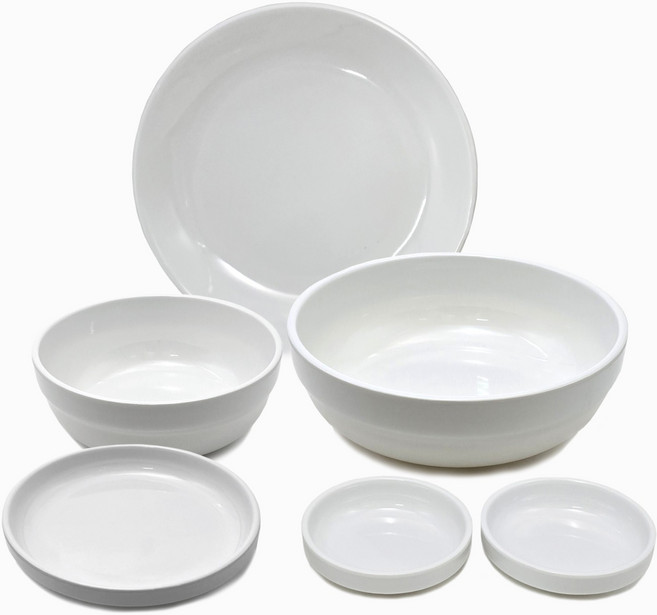 멜라민그릇 한식 조리기능사 메라민 그릇세트 6종, 1개