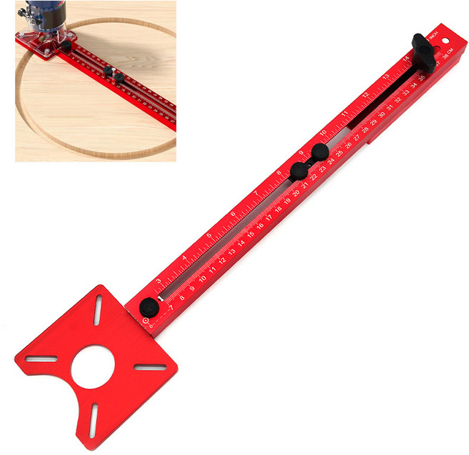 아이베란다 원형 직선 재단 트리머용 목공 가이드 지그, 1개