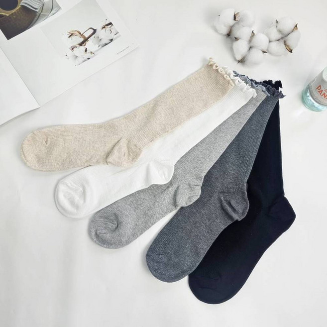 여성 프릴 무압박 양말 공주 러플 장목 날라리 양말