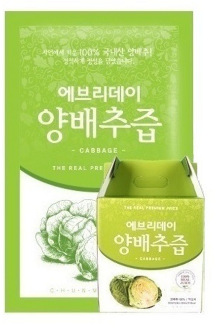 에브리데이 양배추즙 국내산, 50개, 80ml