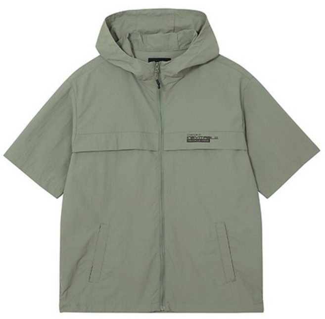 잠뱅이 남성 반팔 바람막이 후드집업 AN2WIZ301-LK