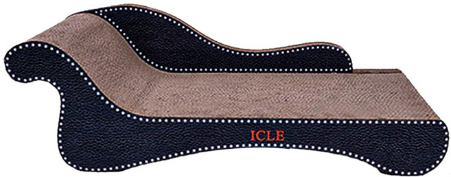 巨大貓抓沙發椅 貓貴妃椅 造型貓抓板, 黑色, 1個