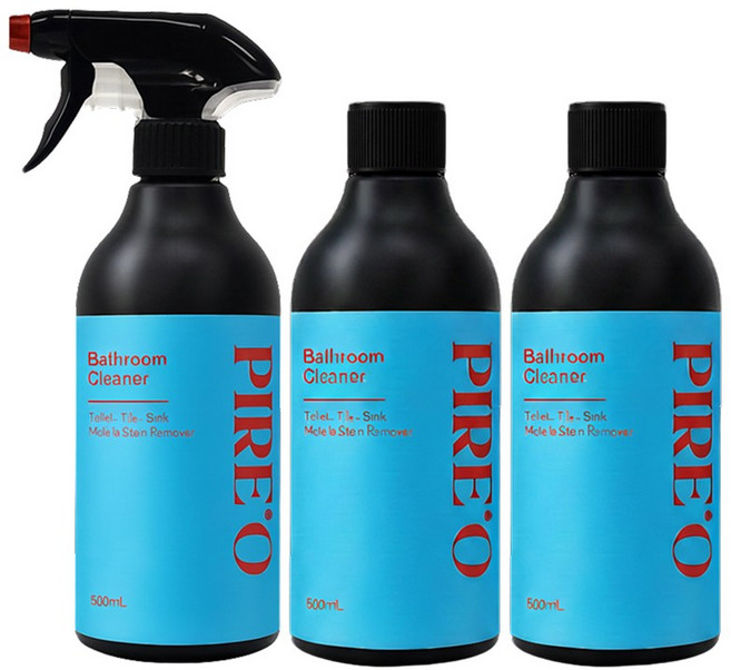 피레오 욕실청소용 세정제 화장실 물때 찌든때 제거 줄눈 세정제, 500ml, 3개