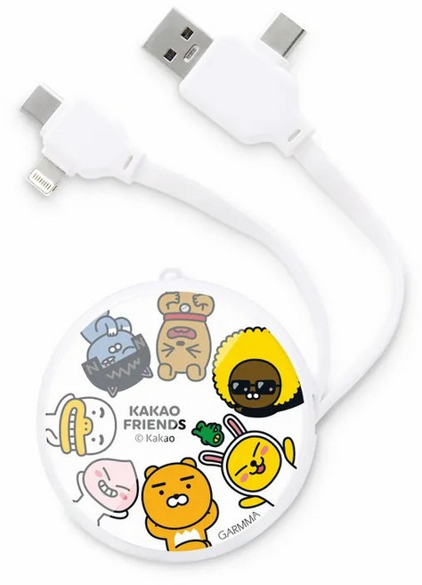 GARMMA KAKAO FRIENDS 家族多合一伸縮充電線, 1個