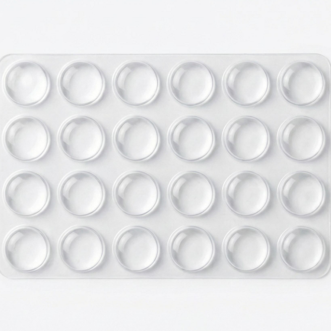 마루오피스 PVC 돌기 도트 미끄럼방지 충격 소음흡수 긁힘 방지 패드, 단일색상+지름 11mm, 1세트