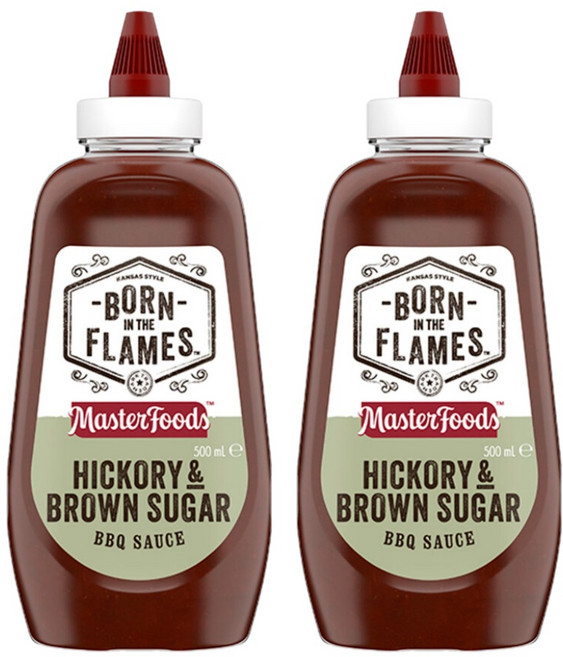 호주 마스터푸드 히코리 브라운슈가 바베큐 소스 Masterfoods Hickory Brown Sugar BBQ Sauce, 2개, 500ml