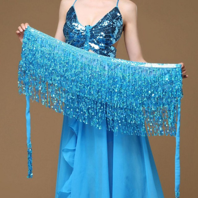 스팽글술 힙스카프 라인댄스 밸리 벨리 줌바 에어로빅 공연 무대 연습, 스카이