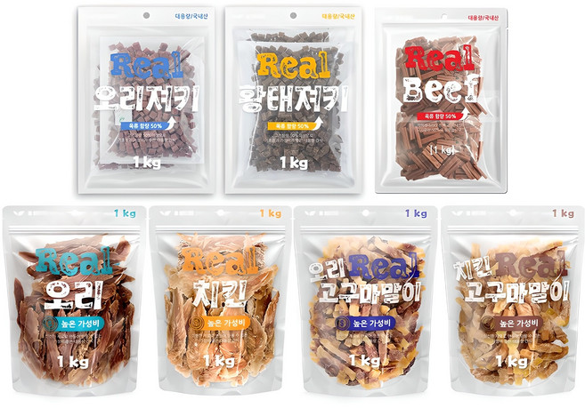 인네이처 리얼 치킨 사사미 1kg, 오리 저키, 1개