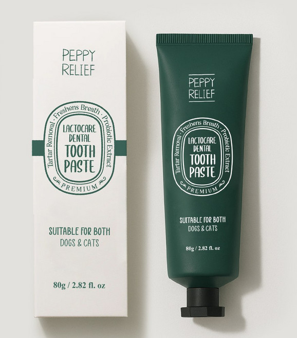 페피릴리프 유산균케어 치석제거 강아지 고양이 치약 그린애플향, 1개, 80g