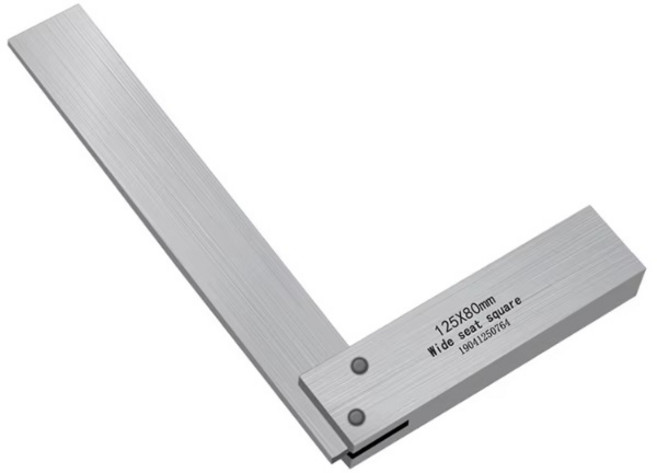 전문가용 대붙이 직각자 125mmx80mm, 1세트