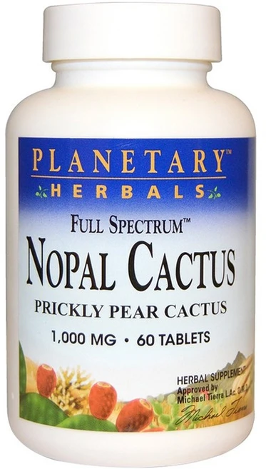 플래니터리 허벌 노팔 선인장 풀 스펙트럼 1000 mg 60 타블렛, 1개, 60정 - 쿠팡