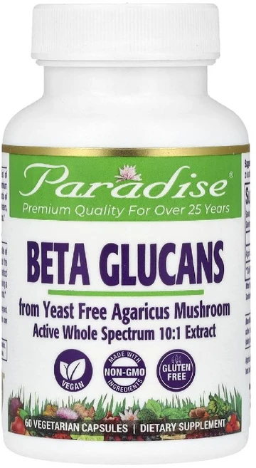 파라다이스 허브 베타글루칸 60캡슐 Paradise Herbs Beta Glucan, 120g, 1개, 60정 - 쿠팡