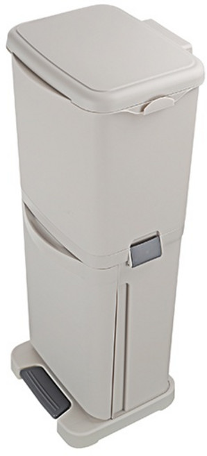 聯府KEYAY PW40 台北四分類垃圾桶 40L, 灰色