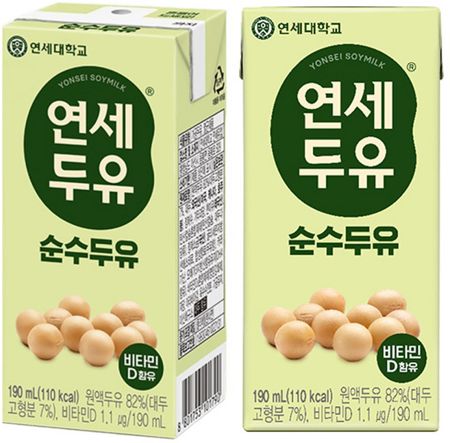 연세두유 순수두유, 190ml, 96개