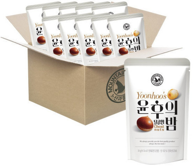 산과들에 간식 달콤한 맛밤 윤후의달밤50g x40봉, 50g, 40개