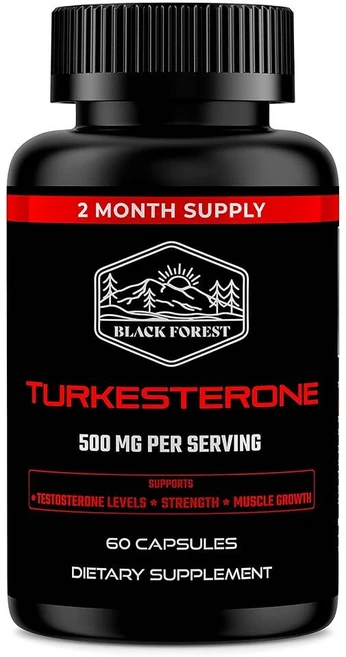 블랙 포레스트 투르케스테론 500mg 60캡슐 네츄럴 아나볼릭 엑디스테로이드 보조제, 1개, 60정 - 쿠팡