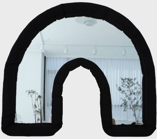 미호미두_MIHOMIDU UBlack cushion mirror 쿠션 거울, 블랙