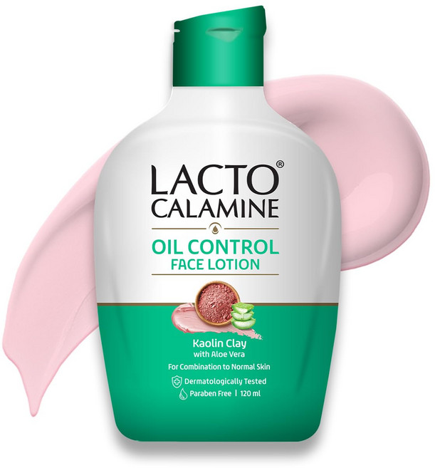 Lacto Calamine 일반 피부부터 복합성 피부용 페이스 모이스처라이징 로션 | 과도한 오일 흡수 및 모공 정제 모이스처라이저 매트하고 기름지지 않음 120ml(4.06액, 120ml, 1개