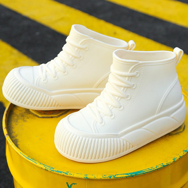 여성 경량 발목장화 레인부츠 키높이 아쿠아슈즈 미끄럼방지 방수 장마 레인슈즈