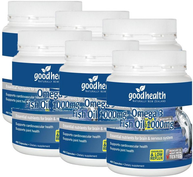굿헬스 오메가3 피쉬오일 1000mg 캡슐 Good Health Omega 3 Fish Oil, 6개, 400정