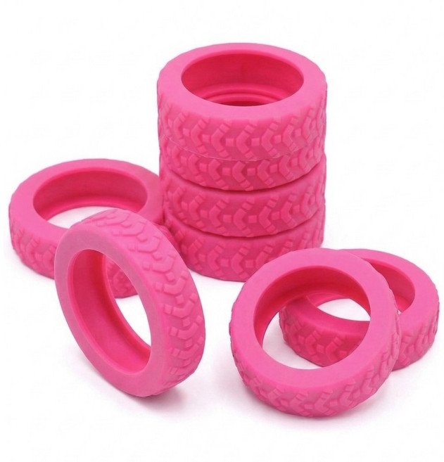 더룸 캐리어 바퀴커버 실리콘 저소음 보호커버 8P, 8개, 핑크