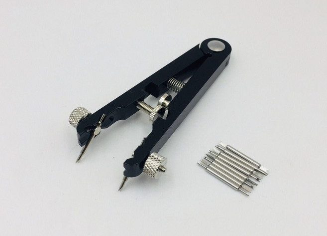 선호그룹 스프링바플라이어 바넷봉 스프링툴바 스프링바툴 손목시계 시계 건전지교체 배터리교체 시계줄 조절 메탈시계줄 줄이기, 블랙 (바늘포함), 1개