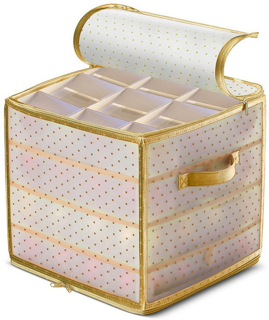 크리스마스 트리 오너먼트 보관함 블랙 눈꽃 흰색 박스 트리백 소품 방수 트리보관 덮개, 프놈펜 도트