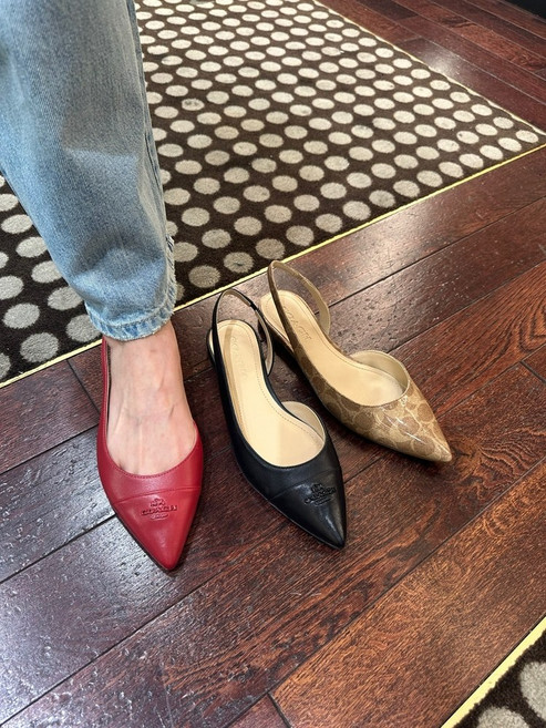 코치 25SS 여성 발레리 슬링백 플랫 3색 택1