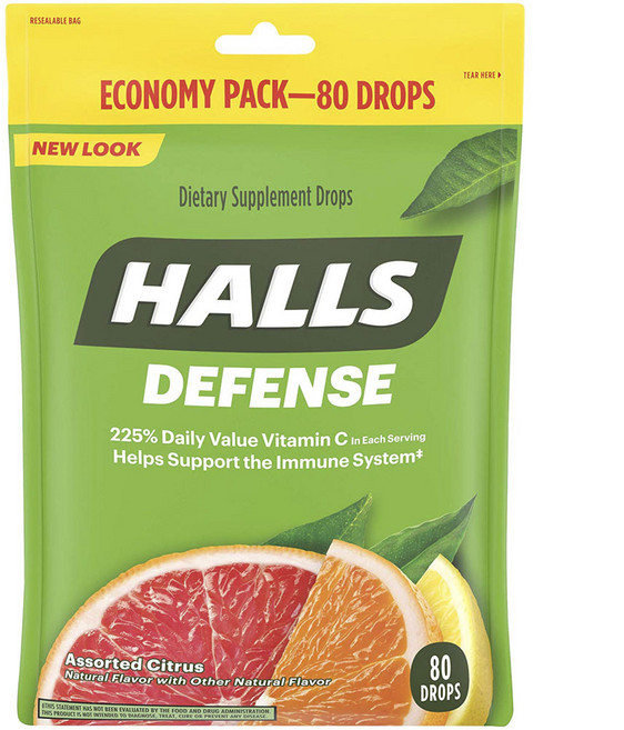 호올스 디펜스 비타민 C 여러가지 맛 시트러스 드롭, 80정, 1개
