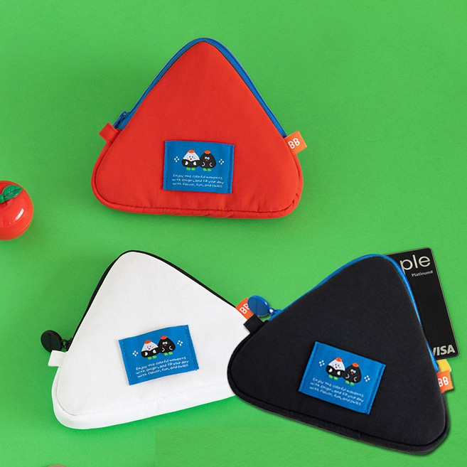 오니기리 삼각김밥 카드지갑 파우치 포켓 케이스 버스카드 월렛 심플 가방 로마네