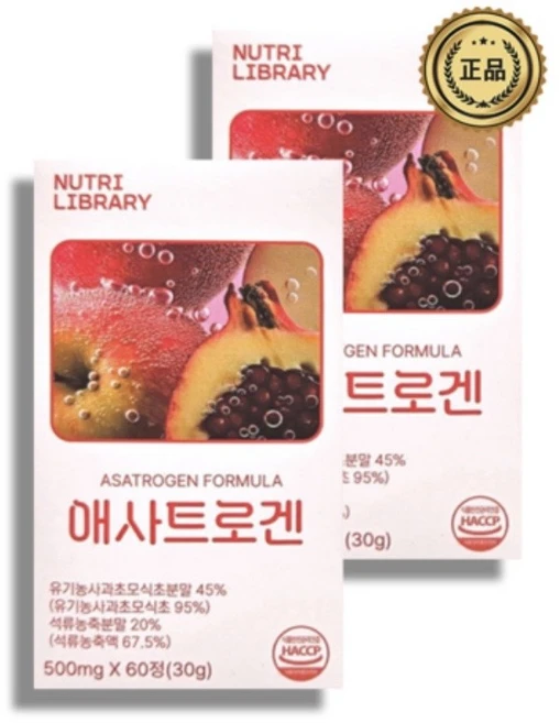 애사트로겐 석류농축분말 에사트로겐, 2개, 60정 - 쿠팡