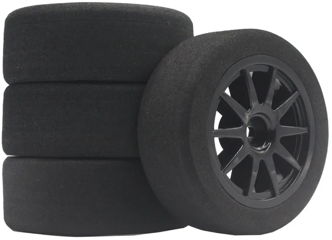 12mm 육각 RC 레이싱카 액세서리 4개 세트 레이싱 폼 타이어 휠 림 세트 HSP HPI 110 온로드 RC카용, [07] 910B-6019