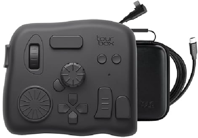 투어박스 엘리트 Elite 컨트롤러 비디오 영상 편집 한손 유무선 겸용 블루투스 키보드, 블랙