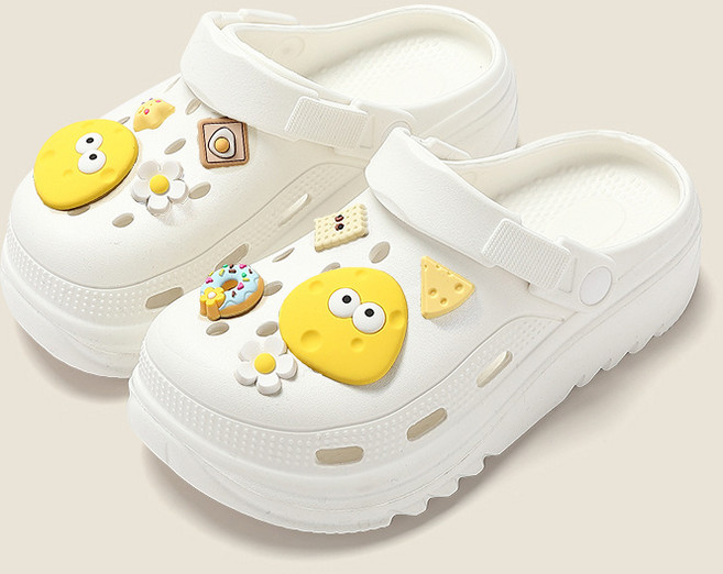 곰돌이샵 치즈파츠 포함 남녀공용 가벼운 EVA 클로그 샌들 슬리퍼