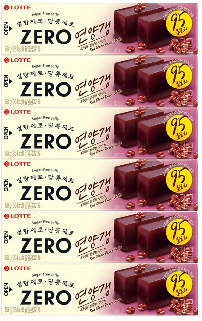 롯데제로 연양갱, 50g, 6개