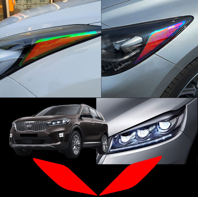 더뉴쏘렌토 풀LED타입 헤드라이트 리플렉터 스티커필름 차량한대분, 일반퍼플풀LED타입, 1세트