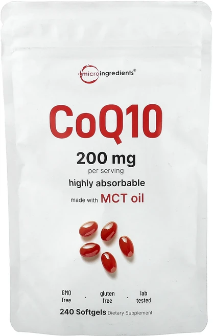 프리미엄상품 Micro Ingredients CoQ10 소프트젤 240정(소프트젤 1정당 100mg) 끝내주게잘나가는상품, MicroIngredientsCoQ10소프트젤240정소, 1개, 240정 - 쿠팡
