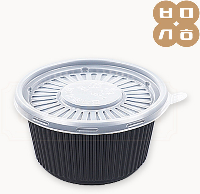 백만상회 [KNP] PP 105파이 국물용기 중 흑색, 1000개, 1개