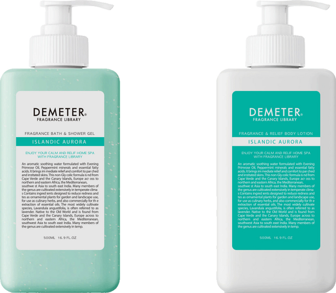 데메테르 홈스파 아이슬란딕 오로라 바디로션 480ml + 바디클렌져 480ml 세트, 1세트