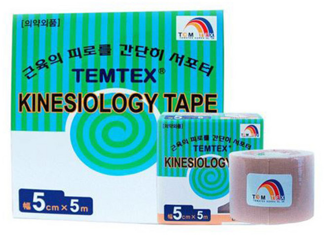 템텍스 키네시올로지 테이프 5cm x 5m, 2개, 1개입