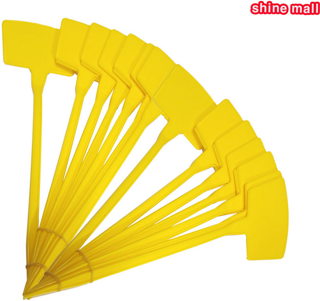 (9+1) 국내산 대형 화분 이름표 노랑색 10개/정원 텃밭 식물이름표