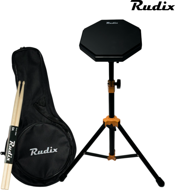 루딕스 8인치 연습용 드럼패드 가방 스틱 세트, 1개