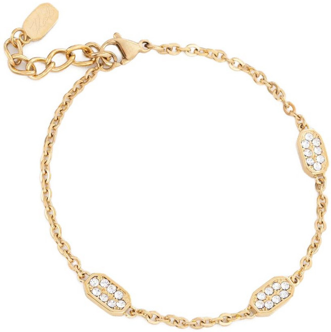 칼 라거펠트 라인스톤 장식 브레이슬릿