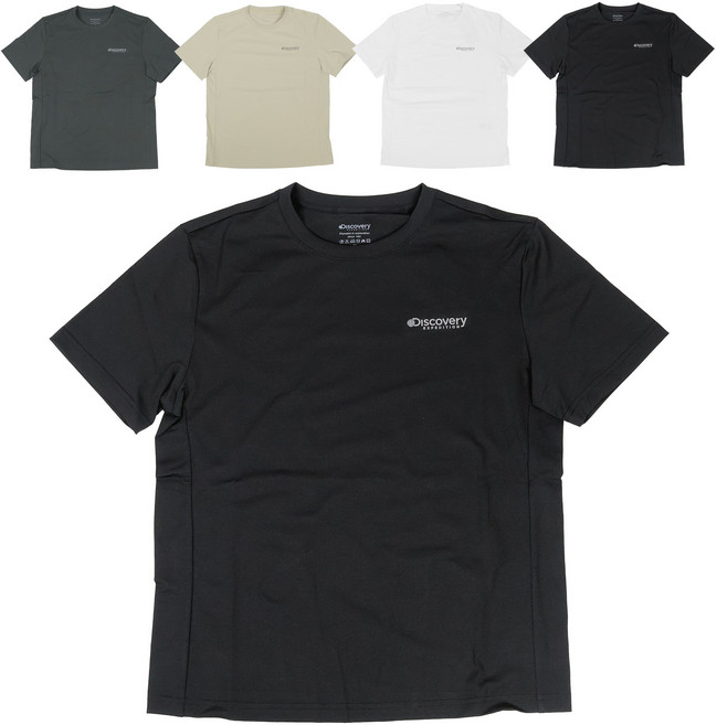 [국내매장 정품] 디스커버리 남성 에버딘 스몰로고 반팔 티셔츠 4종 택1 + 스포츠양말