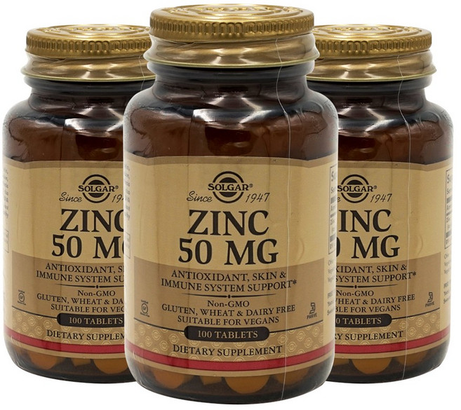 솔가 아연 50mg 타블렛, 100정, 3개
