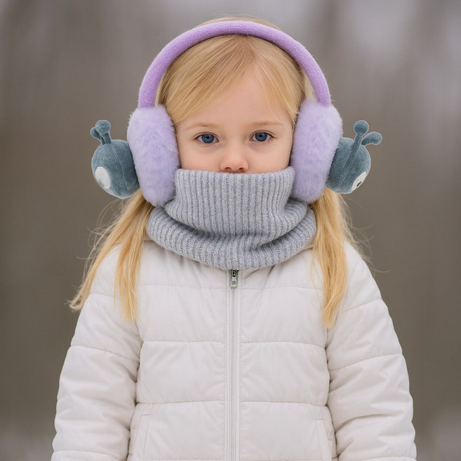 쿠로미 여아용 산리오 방한 귀마개